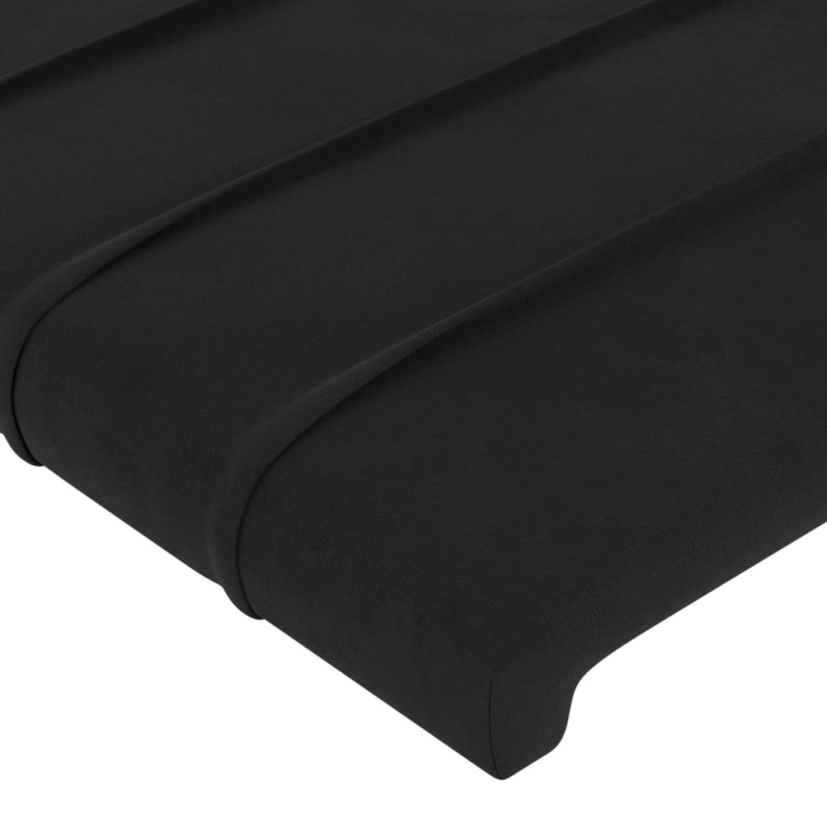 vidaXL Κεφαλάρι με Πτερύγια Μαύρο 103x16x78/88 εκ. Βελούδινο
