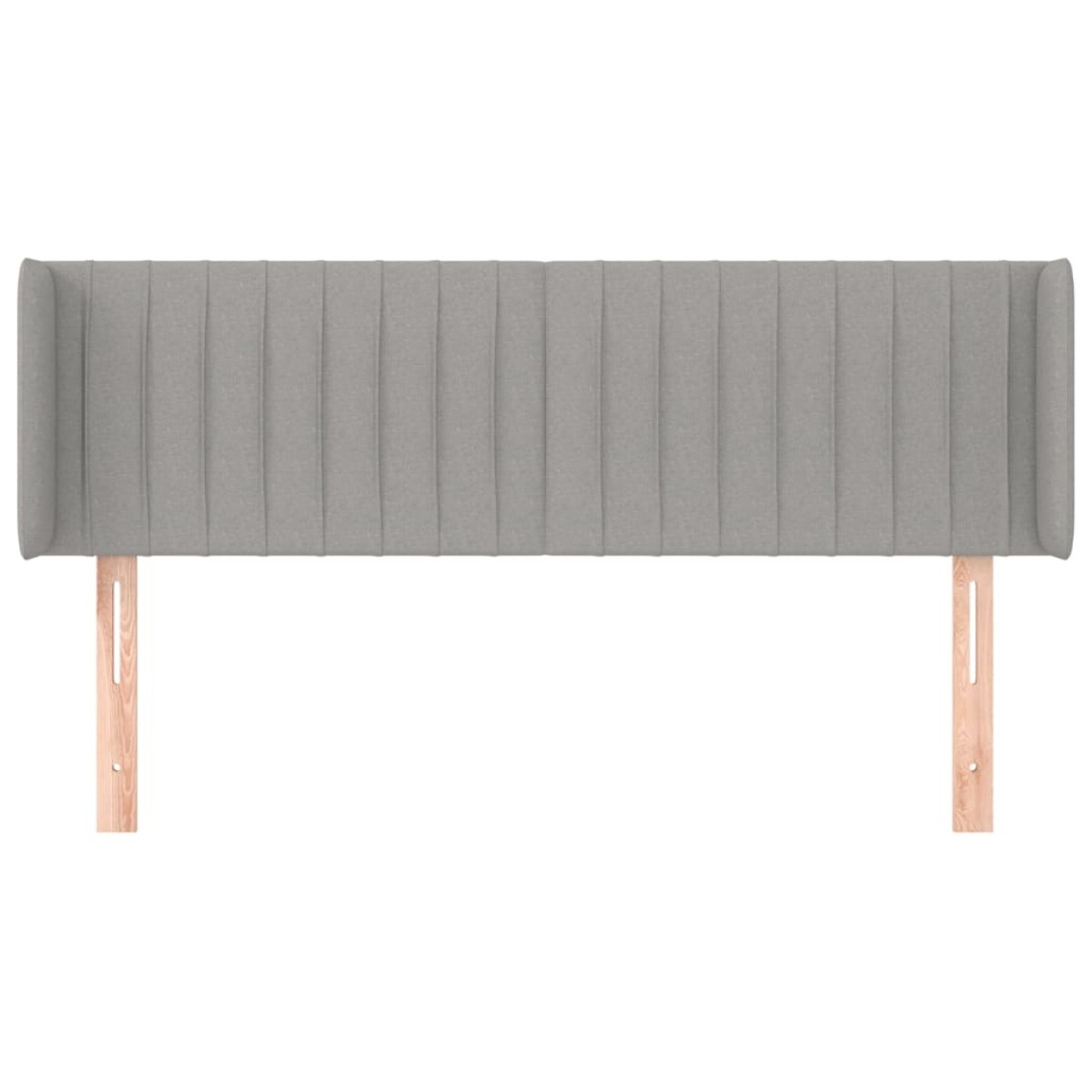 vidaXL Κεφαλάρι με Πτερύγια Ανοιχτό Γκρι 147x16x78/88 εκ. Υφασμάτινο