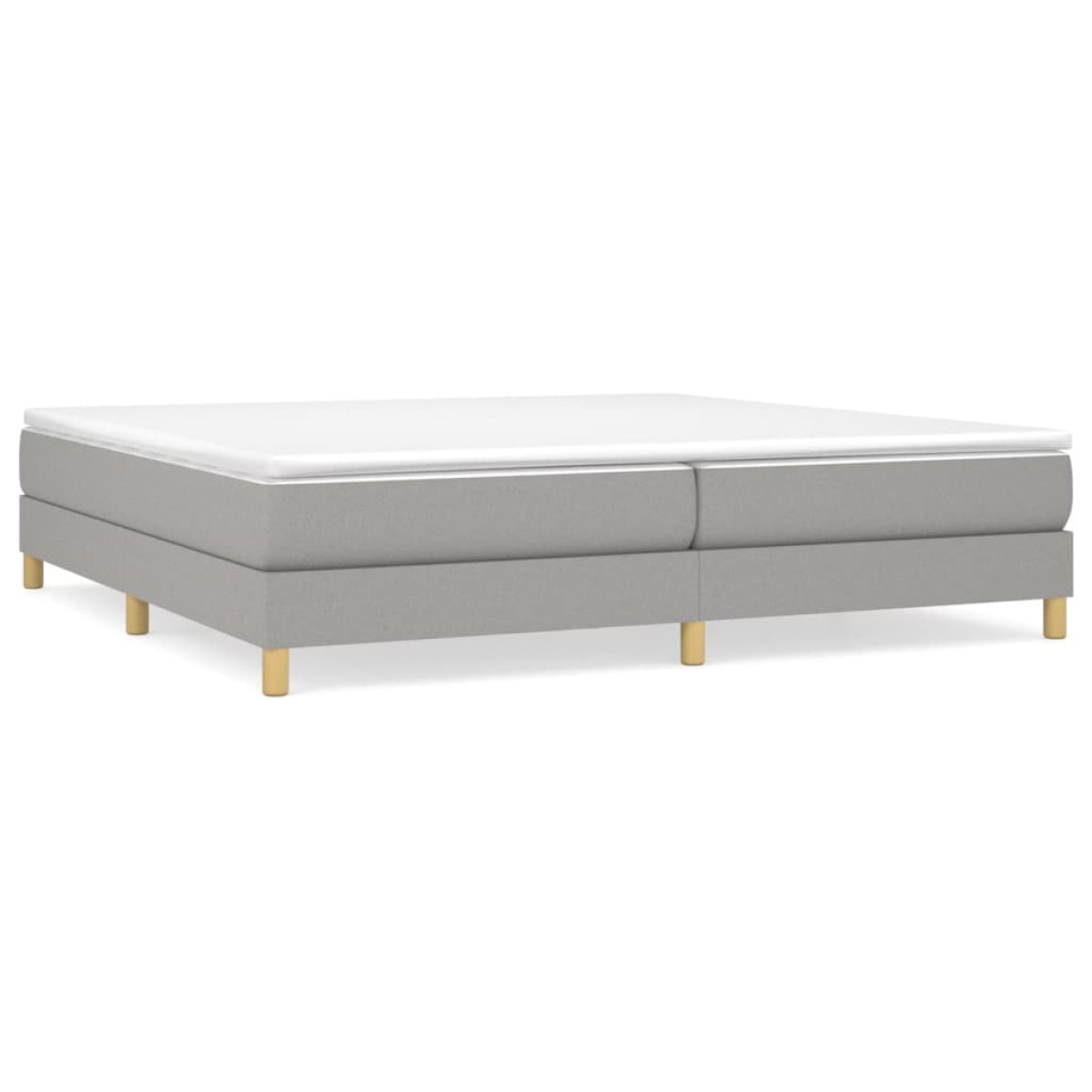vidaXL Πλαίσιο Κρεβατιού Boxspring Ανοιχτό Γκρι 200x200 εκ. Υφασμάτινο