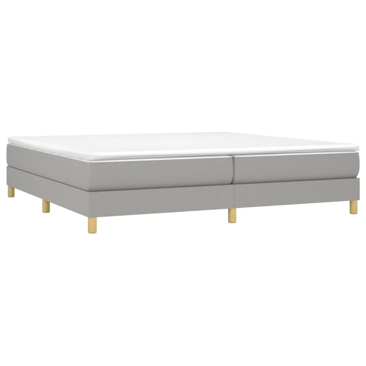 vidaXL Πλαίσιο Κρεβατιού Boxspring Ανοιχτό Γκρι 200x200 εκ. Υφασμάτινο