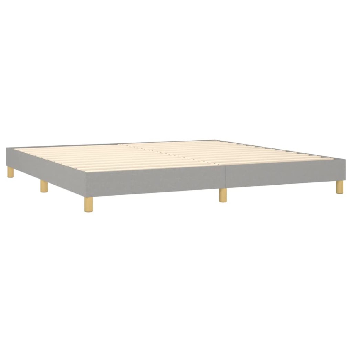 vidaXL Πλαίσιο Κρεβατιού Boxspring Ανοιχτό Γκρι 200x200 εκ. Υφασμάτινο