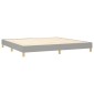 vidaXL Πλαίσιο Κρεβατιού Boxspring Ανοιχτό Γκρι 200x200 εκ. Υφασμάτινο