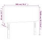 vidaXL Κεφαλάρι Κρεβατιού LED Ανοιχτό Γκρι 100x5x78/88 εκ. Υφασμάτινο