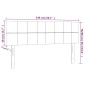 vidaXL Κεφαλάρι Κρεβατιού LED Σκούρο Καφέ 144x5x78/88 εκ. Υφασμάτινο