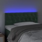 vidaXL Κεφαλάρι Κρεβατιού LED Σκούρο Πράσινο 100x7x78/88 εκ. Βελούδινο