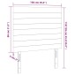 vidaXL Κεφαλάρι Κρεβατιού LED Μαύρο 100x5x118/128 εκ. Υφασμάτινο
