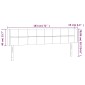 vidaXL Κεφαλάρι Κρεβατιού LED Ροζ 183x16x78/88 εκ. Βελούδινο