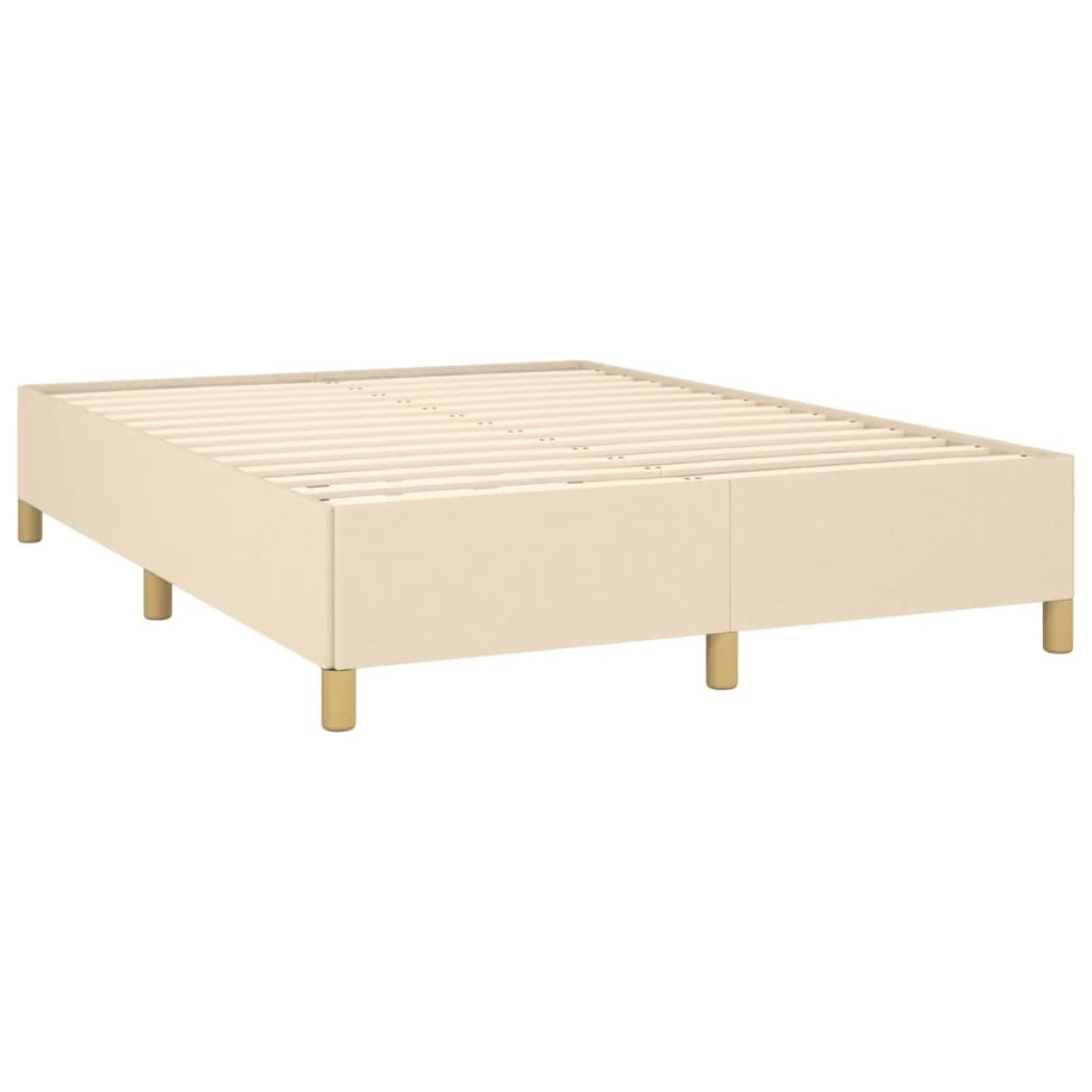 vidaXL Κρεβάτι Boxspring με Στρώμα Κρεμ 140x200 εκ. Υφασμάτινο