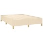 vidaXL Κρεβάτι Boxspring με Στρώμα Κρεμ 140x200 εκ. Υφασμάτινο