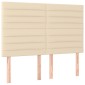 vidaXL Κρεβάτι Boxspring με Στρώμα Κρεμ 140x200 εκ. Υφασμάτινο