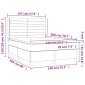 vidaXL Κρεβάτι Boxspring με Στρώμα Κρεμ 140x200 εκ. Υφασμάτινο