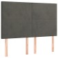 vidaXL Κρεβάτι Boxspring με Στρώμα Σκούρο Γκρι 140x200 εκ. Βελούδινο