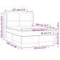 vidaXL Κρεβάτι Boxspring με Στρώμα Σκούρο Γκρι 140x200 εκ. Βελούδινο