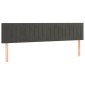 vidaXL Κρεβάτι Boxspring με Στρώμα Σκούρο Γκρι 200x200 εκ. Βελούδινο