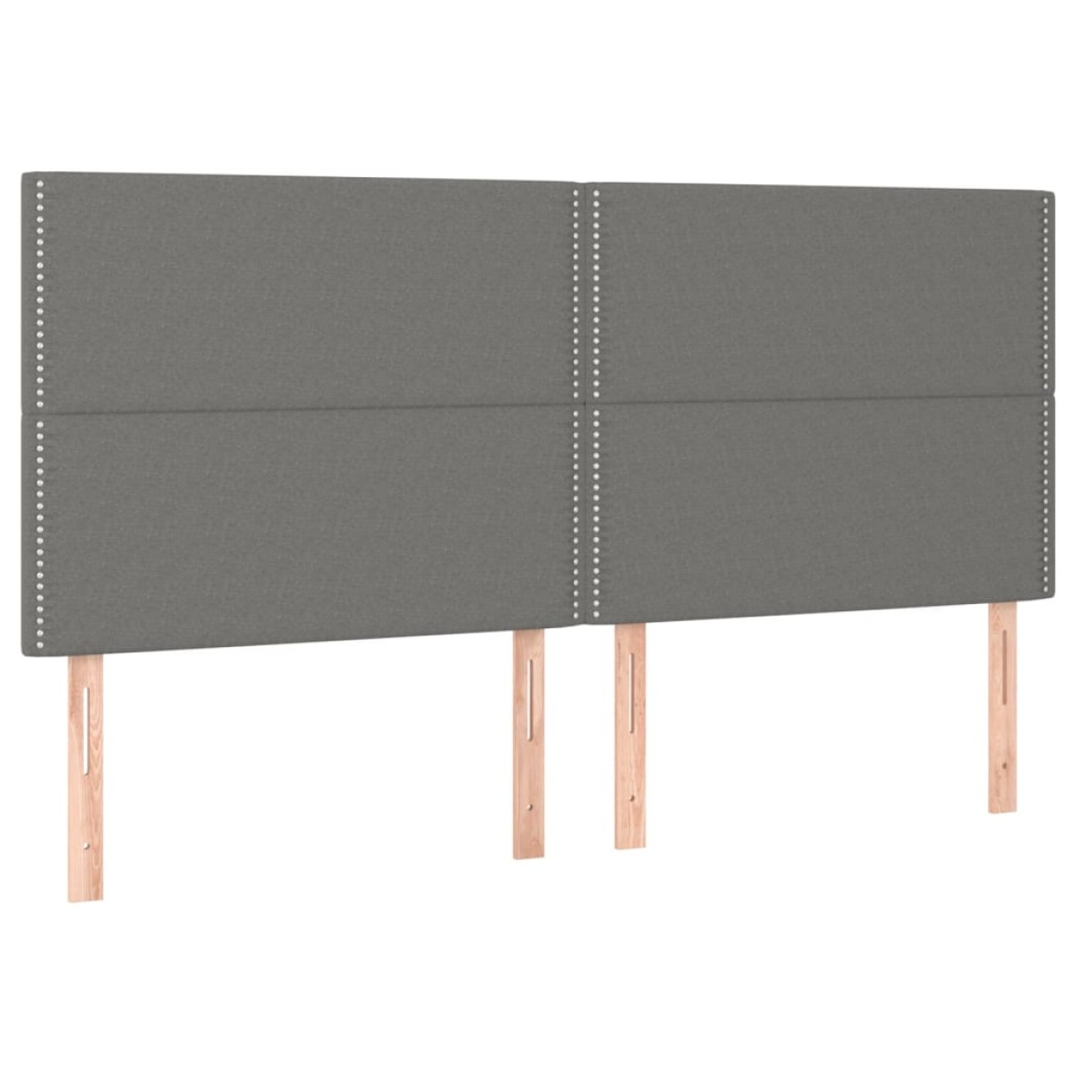 vidaXL Κρεβάτι Boxspring με Στρώμα & LED Σκ.Γκρι 200x200εκ. Υφασμάτινο
