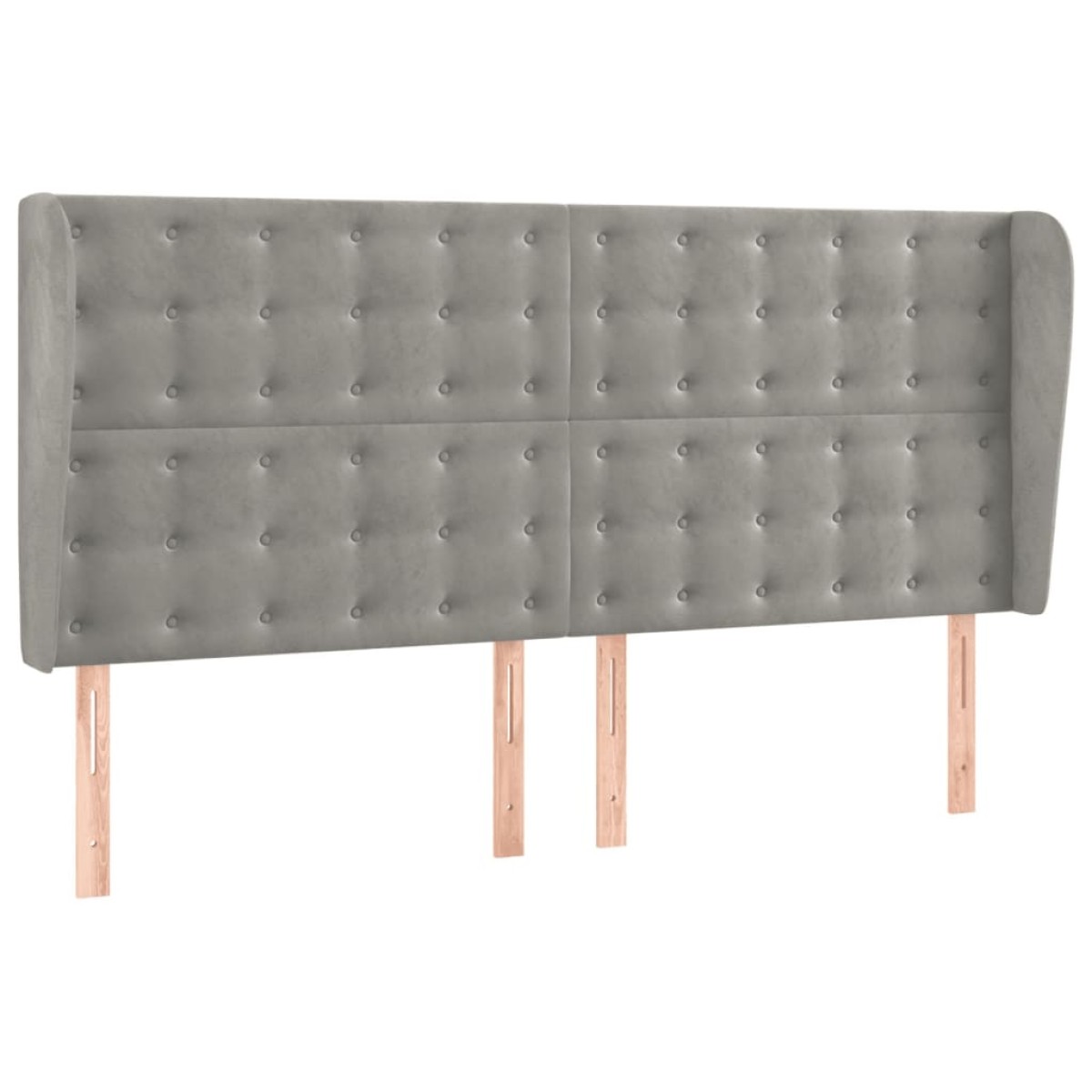 vidaXL Κρεβάτι Boxspring με Στρώμα & LED Αν.Γκρι 180x200 εκ. Βελούδινο