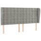 vidaXL Κρεβάτι Boxspring με Στρώμα & LED Αν.Γκρι 180x200 εκ. Βελούδινο