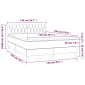 vidaXL Κρεβάτι Boxspring με Στρώμα Σκούρο Καφέ 140x190 εκ. Υφασμάτινο