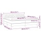 vidaXL Κρεβάτι Boxspring με Στρώμα Μαύρο 200x200 εκ. Υφασμάτινο