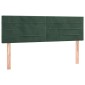 vidaXL Κρεβάτι Boxspring με Στρώμα Σκούρο Πράσινο 140x190εκ. Βελούδινο
