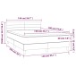 vidaXL Κρεβάτι Boxspring με Στρώμα Σκούρο Πράσινο 140x190εκ. Βελούδινο