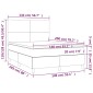 vidaXL Κρεβάτι Boxspring με Στρώμα Μπλε 140x200 εκ. Υφασμάτινο