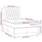 vidaXL Κρεβάτι Boxspring με Στρώμα Ανοιχτό Γκρι 120x200 εκ. Βελούδινο