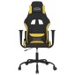 vidaXL Καρέκλα Gaming Μαύρη και Κίτρινο Υφασμάτινη