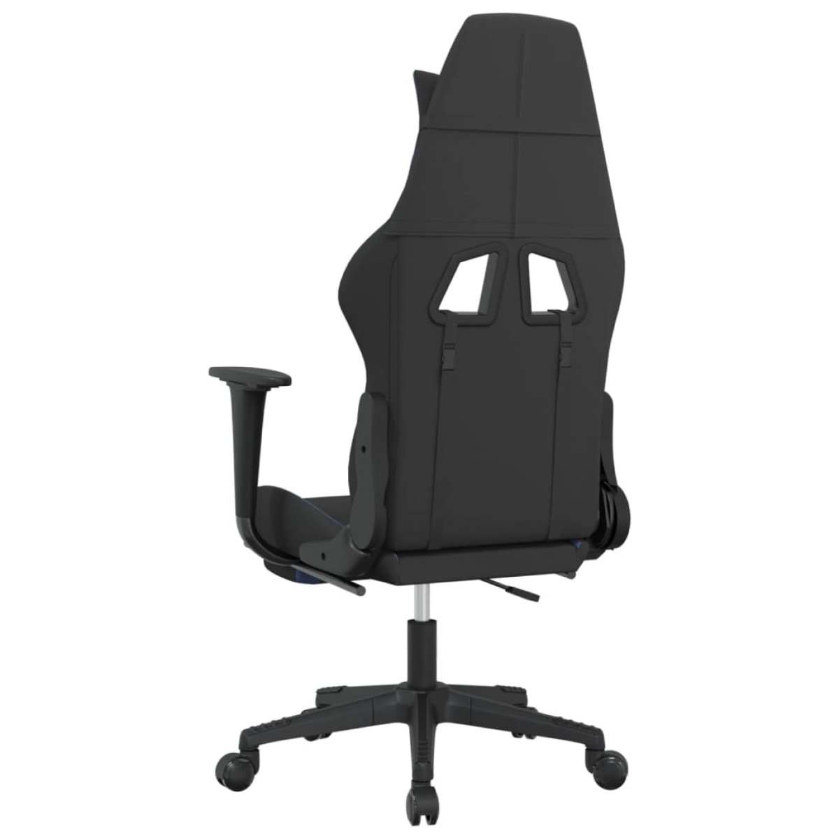 vidaXL Καρέκλα Gaming Μαύρη/Μπλε Ύφασμα με Υποπόδιο