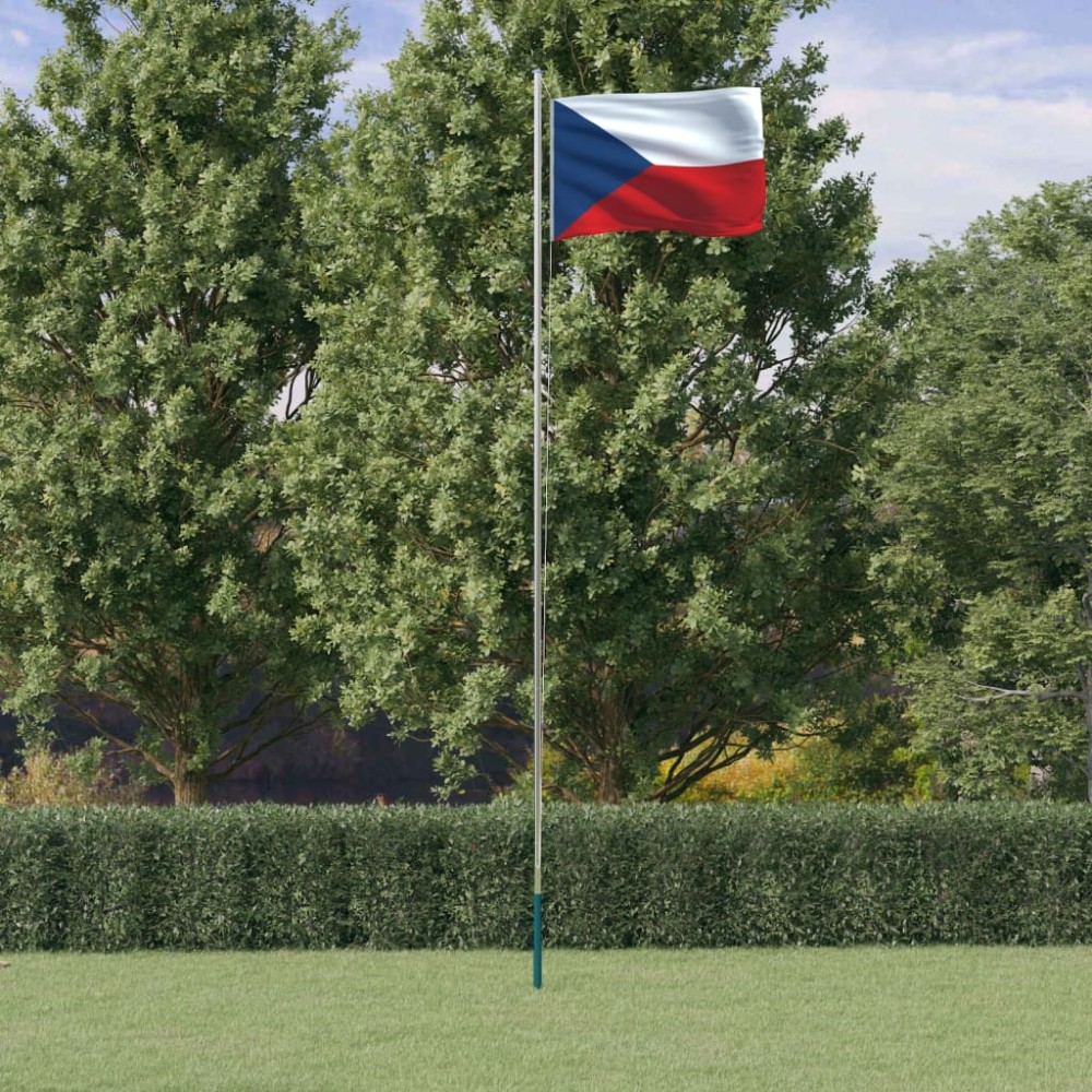 vidaXL Τσέχικη Σημαία και Ιστός 6,23 μ. από Αλουμίνιο