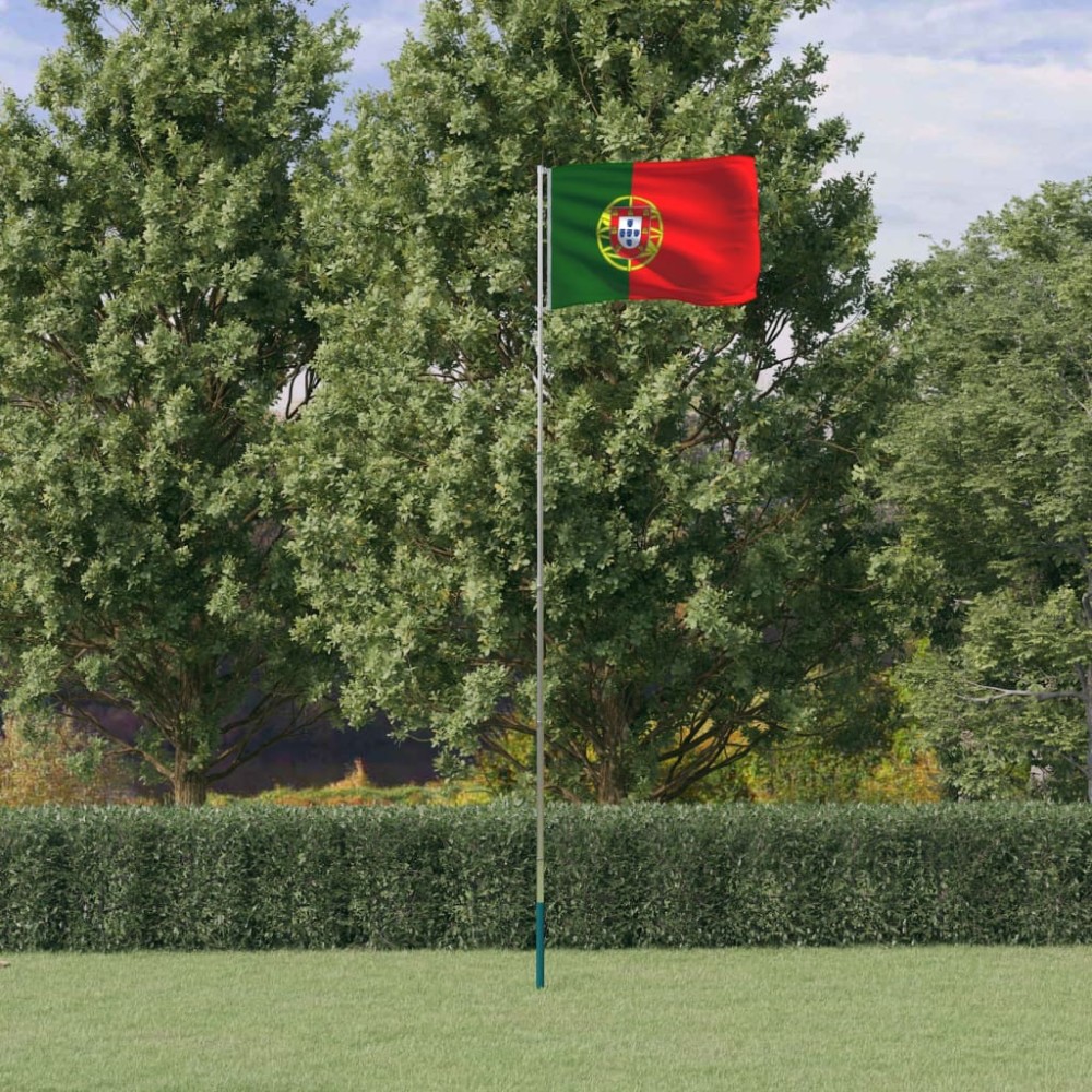 vidaXL Σημαία Πορτογαλίας και Ιστός 6,23 μ. από Αλουμίνιο