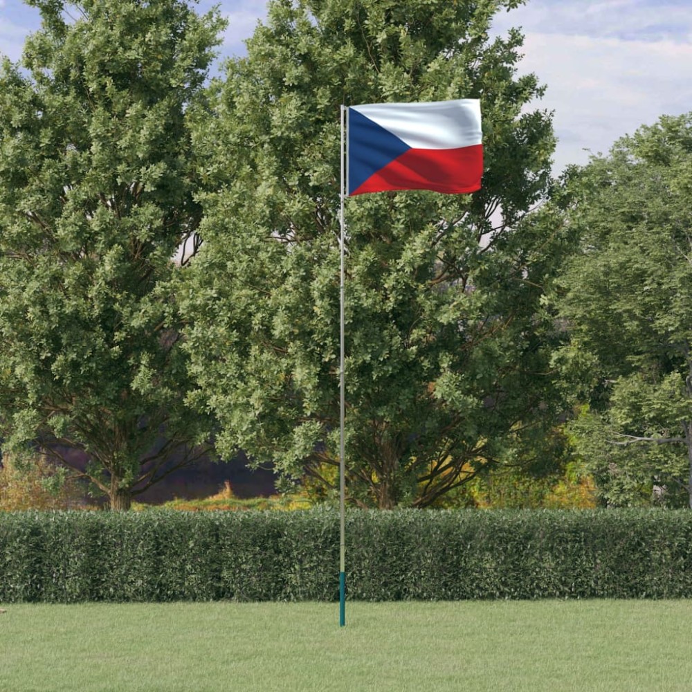 vidaXL Τσέχικη Σημαία και Ιστός 5,55 μ. από Αλουμίνιο