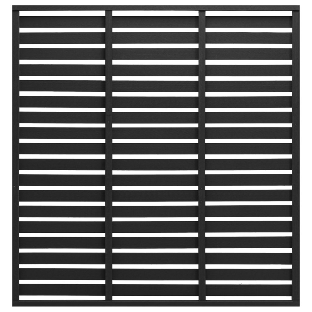 vidaXL Πάνελ Περίφραξης Μαύρο 180 x 180 εκ. από WPC
