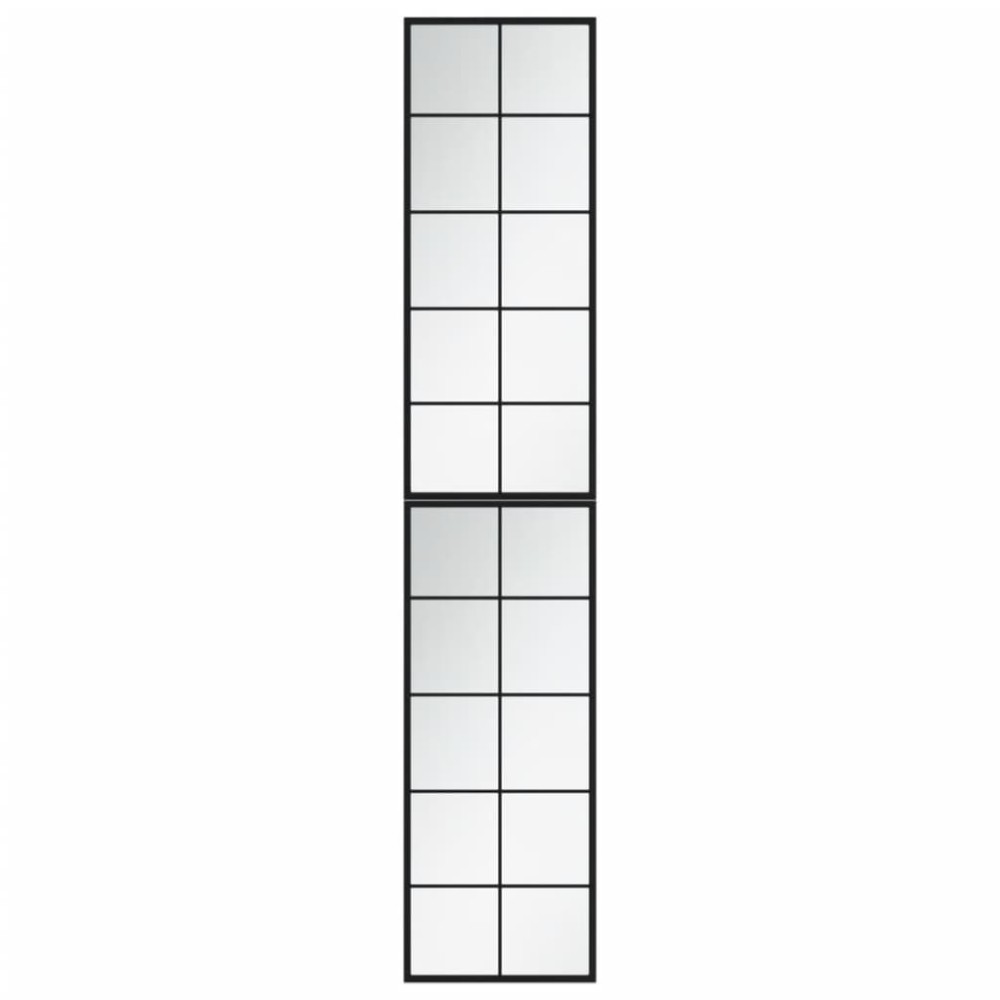 vidaXL Καθρέφτες Τοίχου 2 τεμ. Μαύροι 100 x 40 εκ. Μεταλλικοί