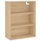 vidaXL Ντουλάπι Sonoma δρυς 69,5 x 34 x 180 εκ. από Επεξεργασμένο Ξύλο