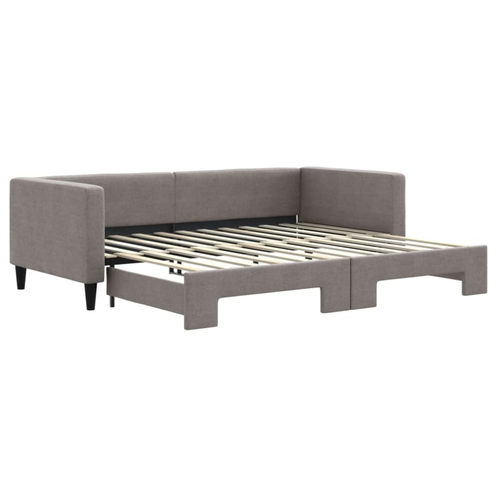 vidaXL Καναπές Κρεβάτι Συρόμενος Taupe 90 x 200 εκ. Υφασμάτινος