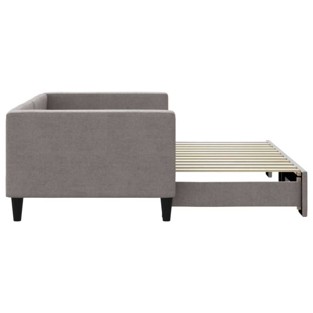 vidaXL Καναπές Κρεβάτι Συρόμενος Taupe 90 x 200 εκ. Υφασμάτινος