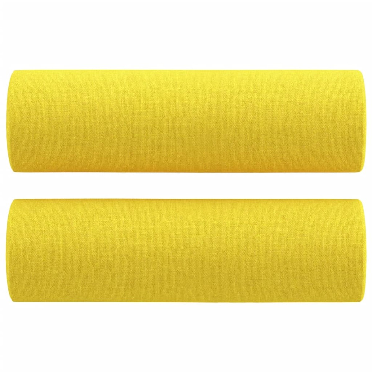 vidaXL Καναπές Τριθέσιος Ανοιχτό Κίτρινο Υφασμάτινος με Μαξιλάρια