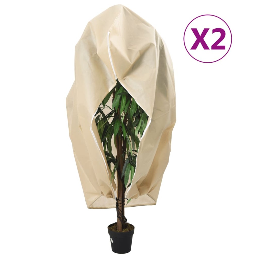 vidaXL Καλύμματα Φυτών Αντιπαγετικά Φερμουάρ 2 τεμ. 70 γρ/μ² 3,93x3 μ.