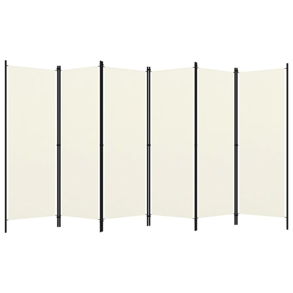 vidaXL Διαχωριστικό Δωματίου με 6 Πάνελ Λευκό 300 x 180 εκ.