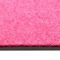 vidaXL Πατάκι Εισόδου Πλενόμενο Ροζ 90 x 150 εκ.