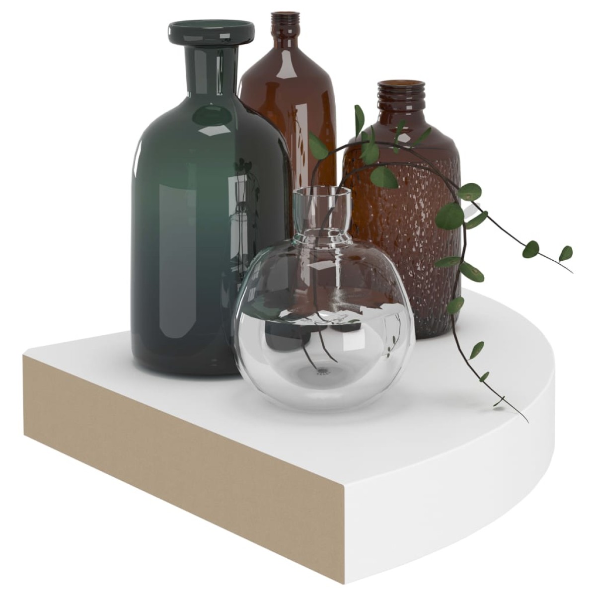 vidaXL Ράφια Τοίχου Γωνιακά 4 τεμ. Άσπρα 25x25x3,8 εκ. MDF