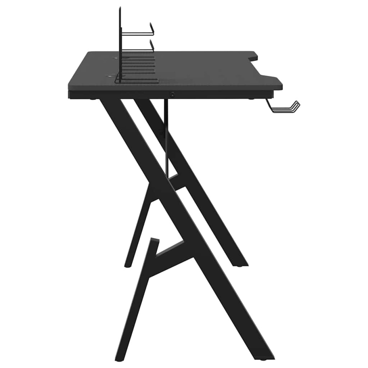 vidaXL Γραφείο Gaming Μαύρο 90 x 60 x 75 εκ. με Πόδια σε Σχήμα Υ