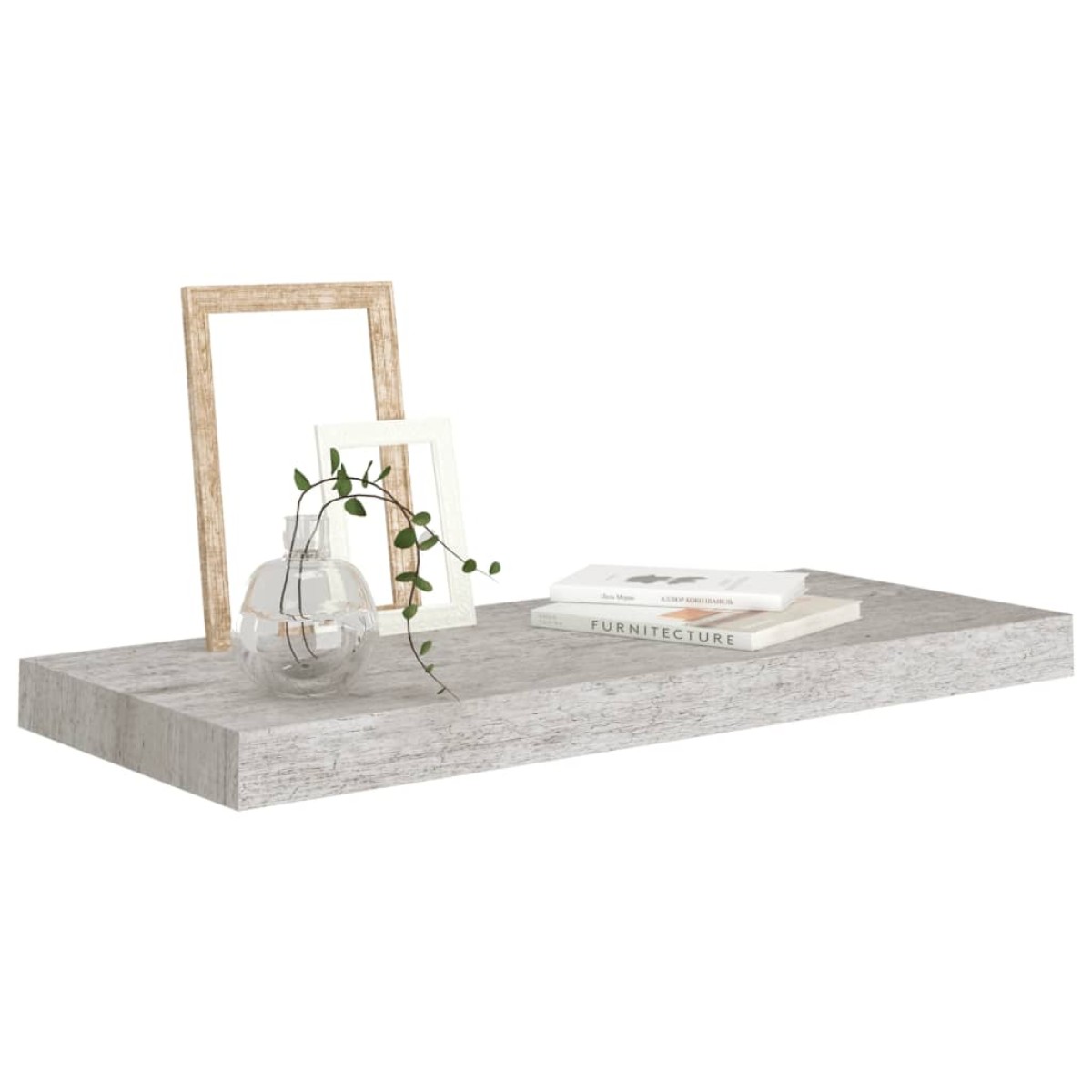 vidaXL Ράφι Τοίχου Γκρι Σκυροδέματος 60x23,5x3,8 εκ. από MDF