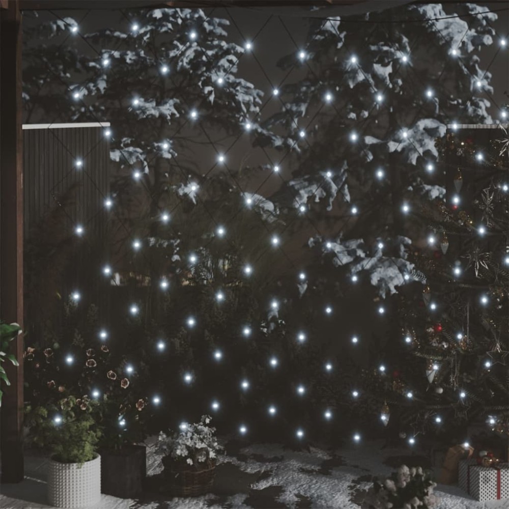vidaXL Χριστουγεννιάτικα Φωτάκια Δίχτυ Λευκά Εσ/Εξ. Χώρου 4x4μ 544 LED