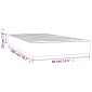 vidaXL Στρώμα με Pocket Springs Λευκό 80x200x20 εκ. Συνθετικό Δέρμα