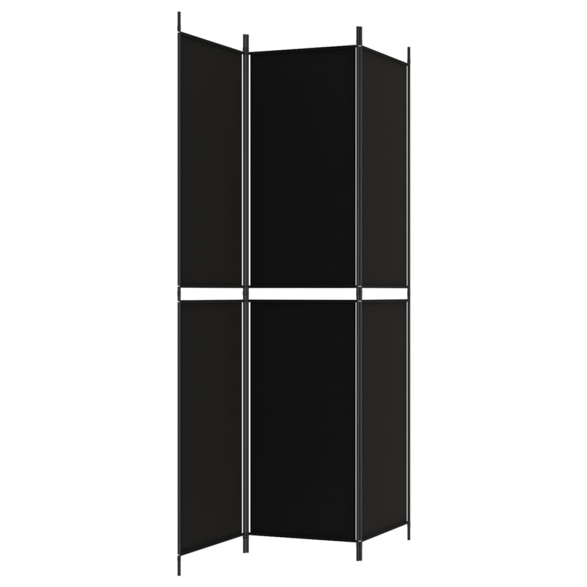 vidaXL Διαχωριστικό Δωματίου με 3 Πάνελ Μαύρο 150x220 εκ. από Ύφασμα