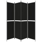 vidaXL Διαχωριστικό Δωματίου με 4 Πάνελ Μαύρο 200 x 220 εκ. Υφασμάτινο
