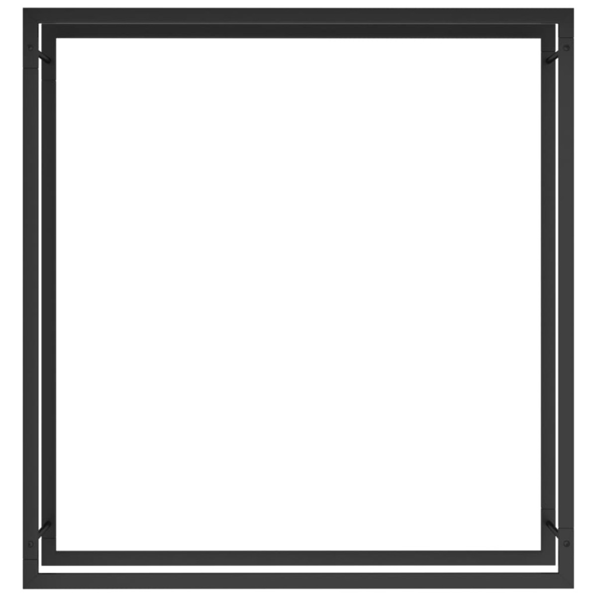 vidaXL Ραφιέρα Καυσόξυλων Ματ Μαύρο 110x28x116 εκ. Ατσάλι