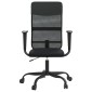 vidaXL Καρέκλα Γραφείου Ρυθμ. Ύψος Μαύρη Διχτυωτό Ύφασμα/Συνθ. Δέρμα